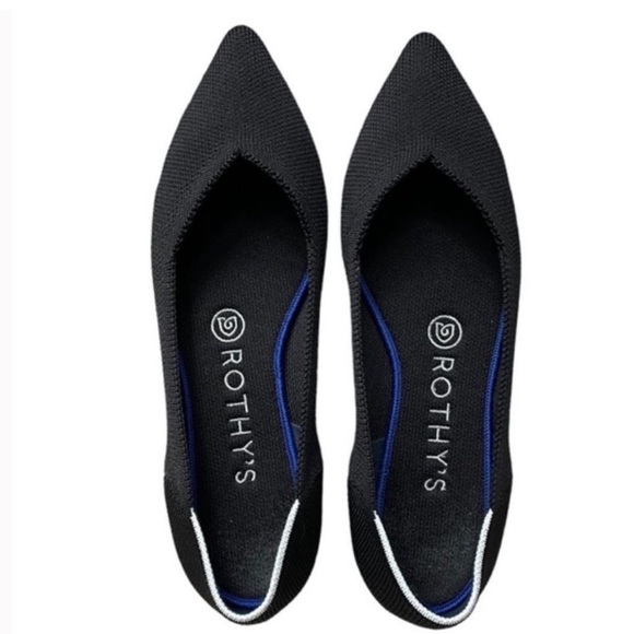 Rothy’s The Point Flat in Classic Black Women’s Size 9 - Picture 1 of 7